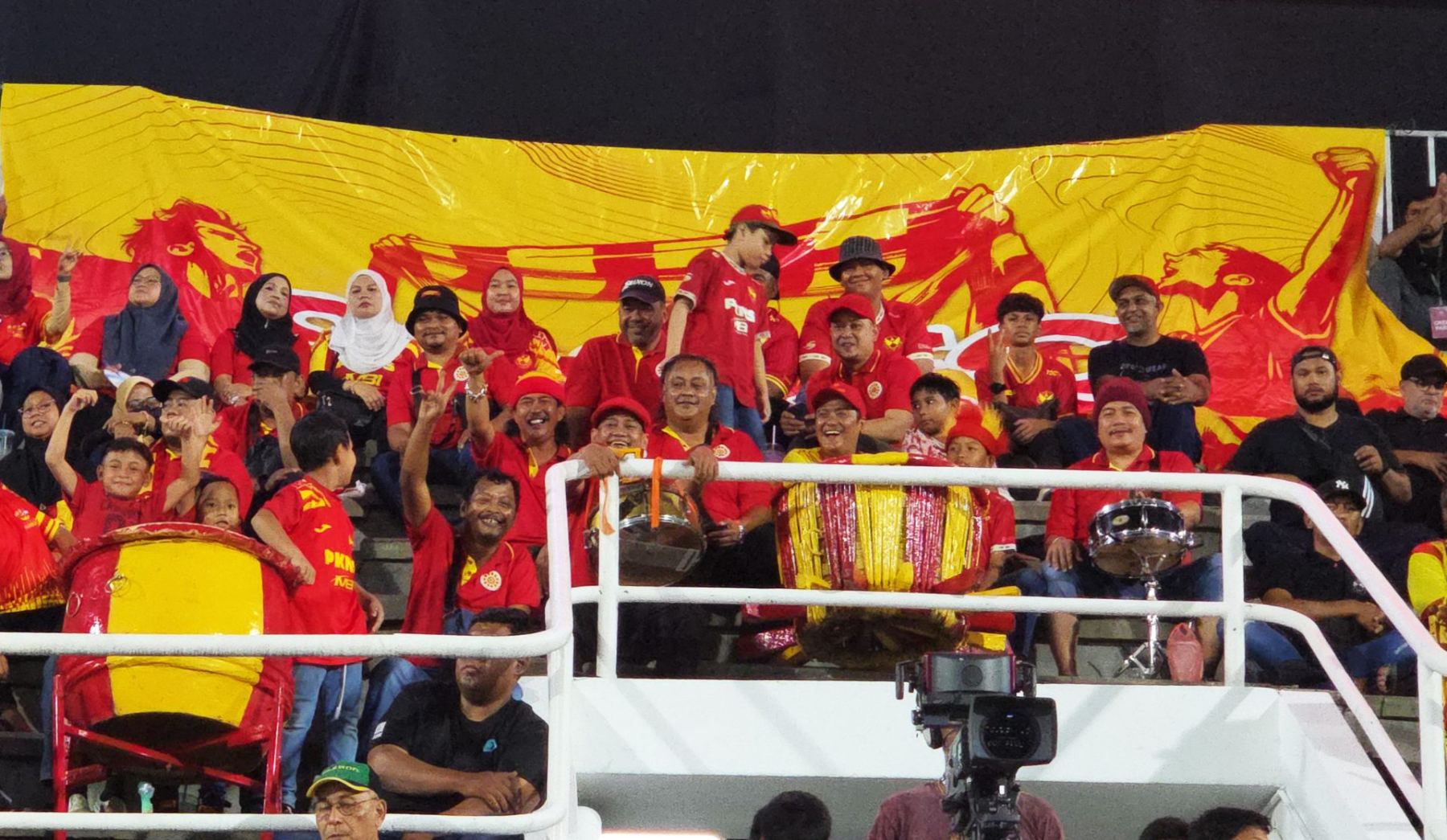Stadium fan grandstand